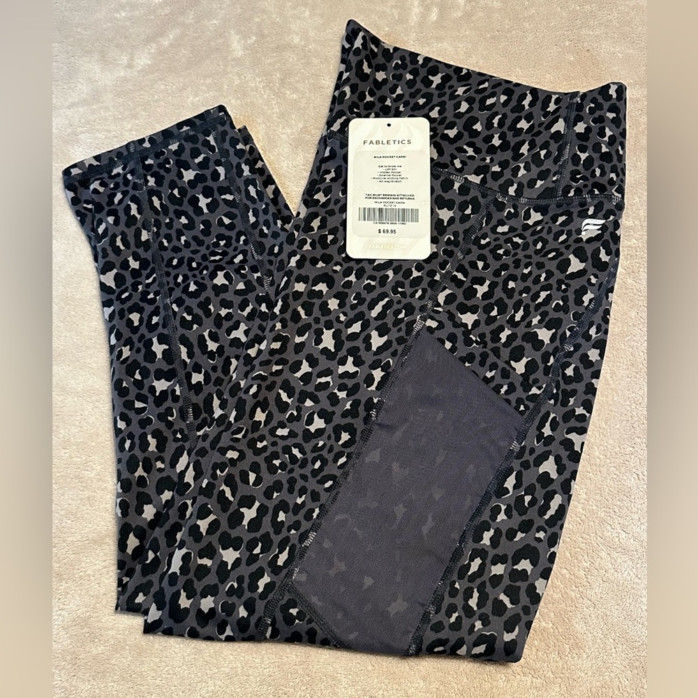Fabletics Leopard Print Capri Leggings